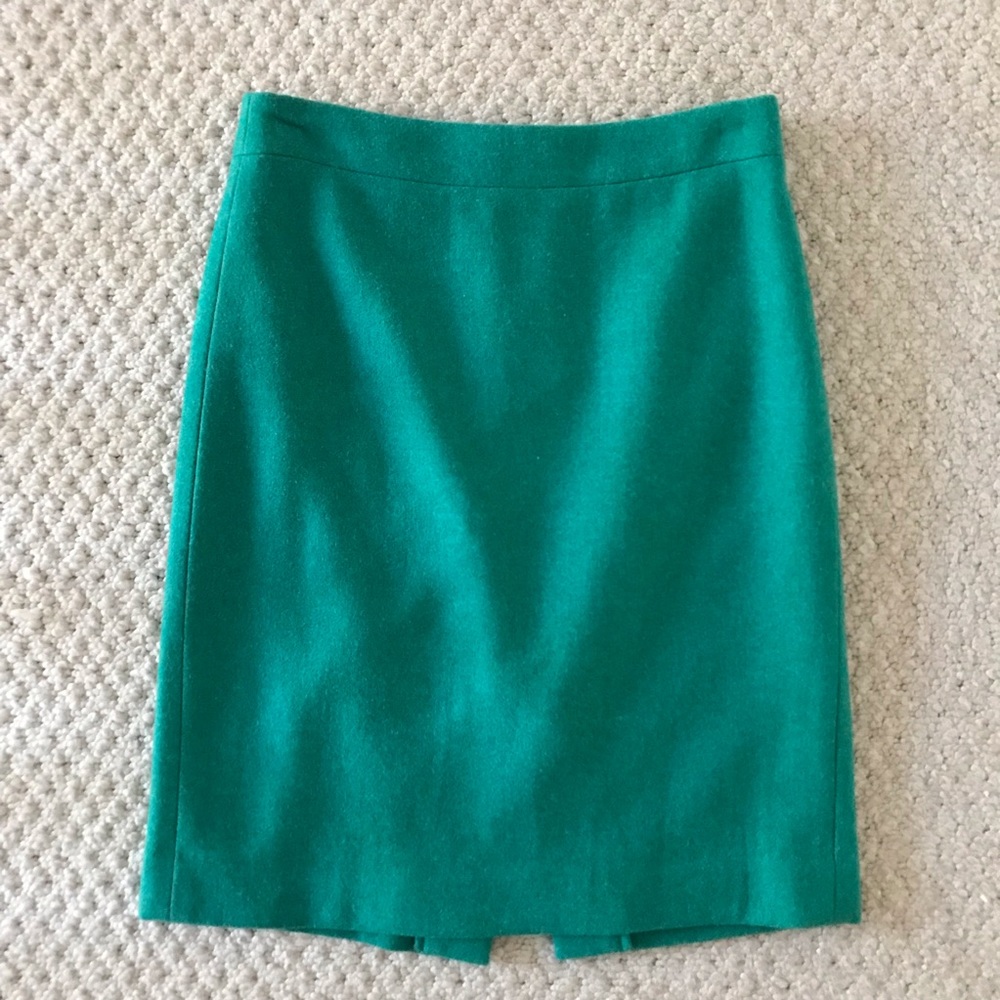 J. Crew green pencil skirt 00